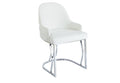 CHAIR CH5018 WHITE/SILVER