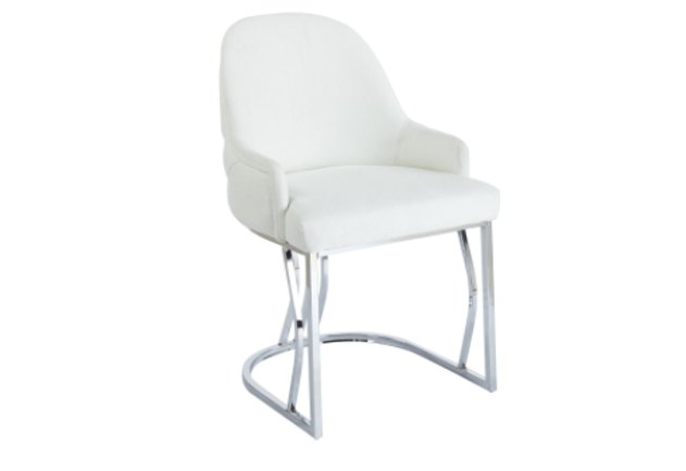CHAIR CH5018 WHITE/SILVER
