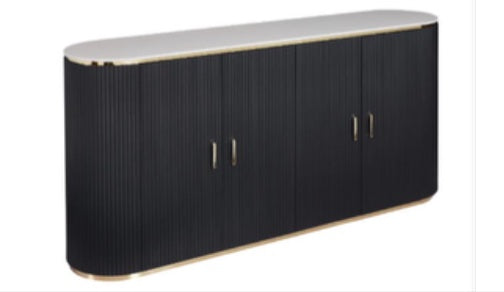 BUFFET OKKA BLACK BT-1502 / 180 CM