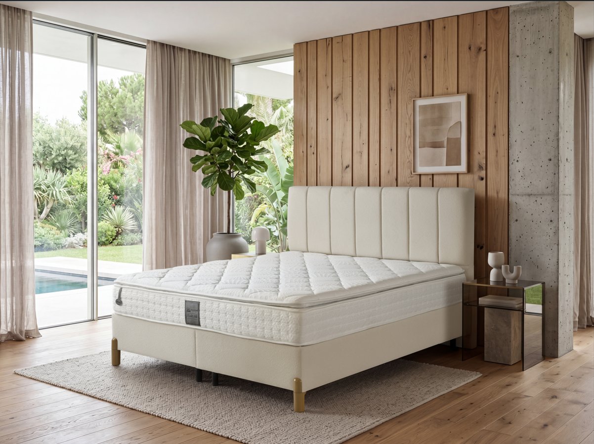 BOXBED MOCHA 160 + MATTRESS