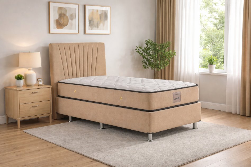BED NEVA CREAM 90 + MATELAS