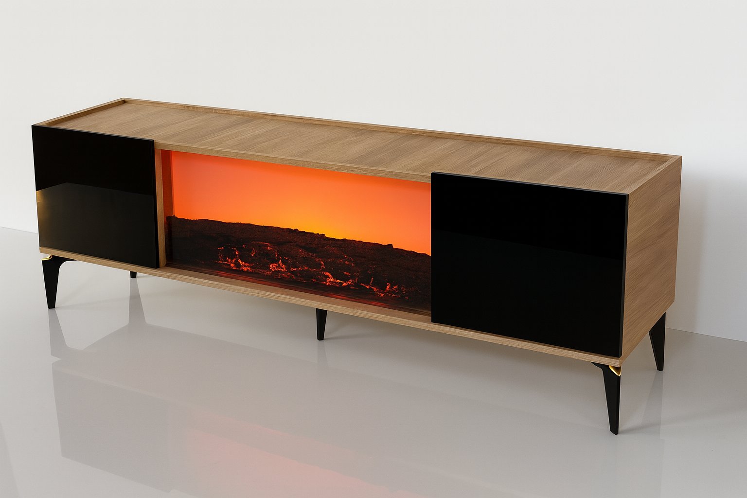 BOMBELI BRUXELLES MTV WALNUT-BLACK 180CM