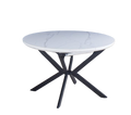 CERAMIC DT-016 DINING TABLE 120 EXTEND CERAMIC WHITE -BLACK