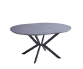CERAMIC DT-016 DINING TABLE 120  EXTEND CERAMIC GRAY -BLACK