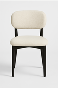 VASCO CHAIR BLACK WOODEN LEG/ WHITE FABRIC