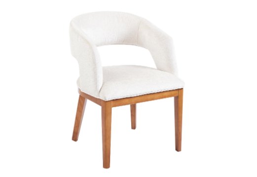 CHAIR CH5023 WHITE/BROWN