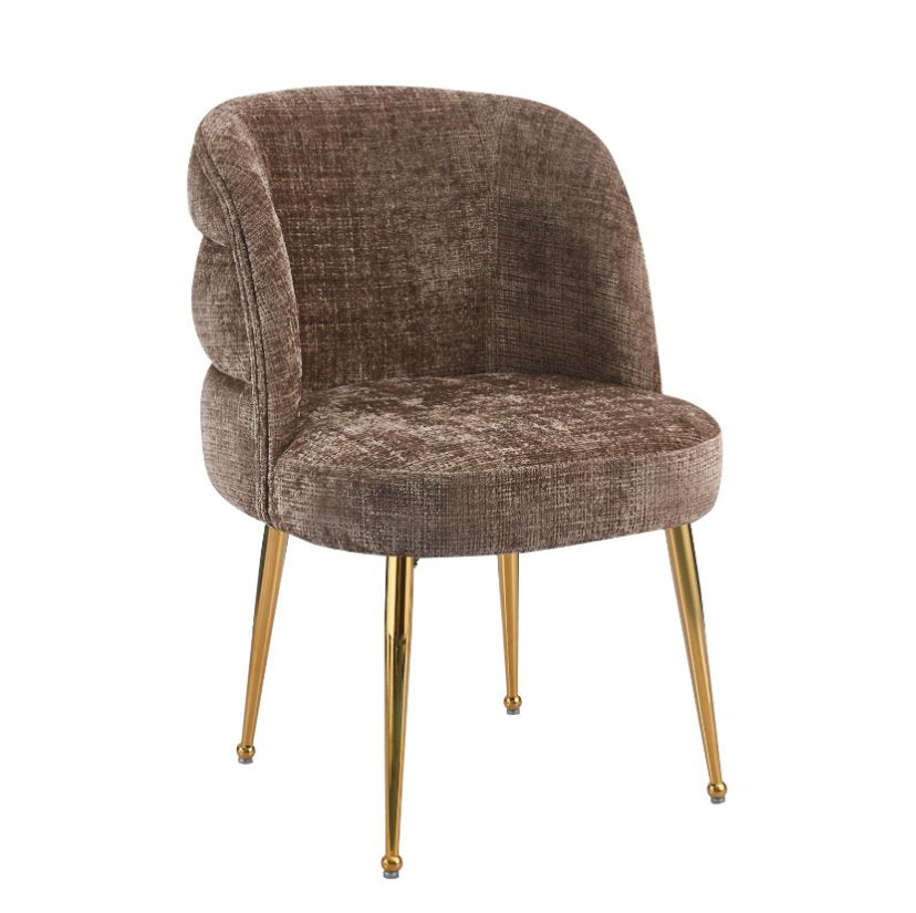 CHAIR CH5043 BRUN/GOLD