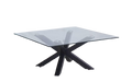 SPIKE DT-012 COFFEE TABLE CLEAR GLASS-BLACK
