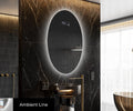LED Mirror oval 80x160