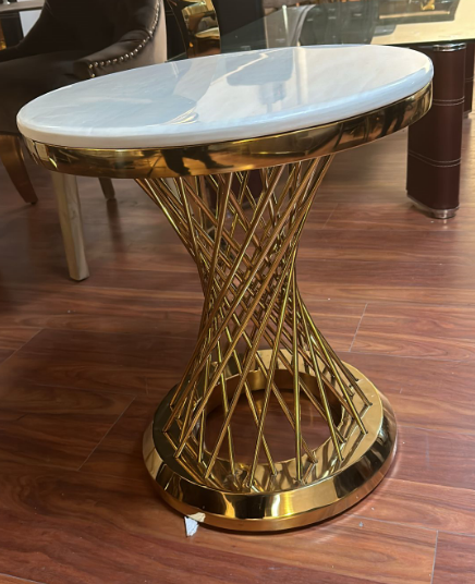 SPIN END TABLE GOLD