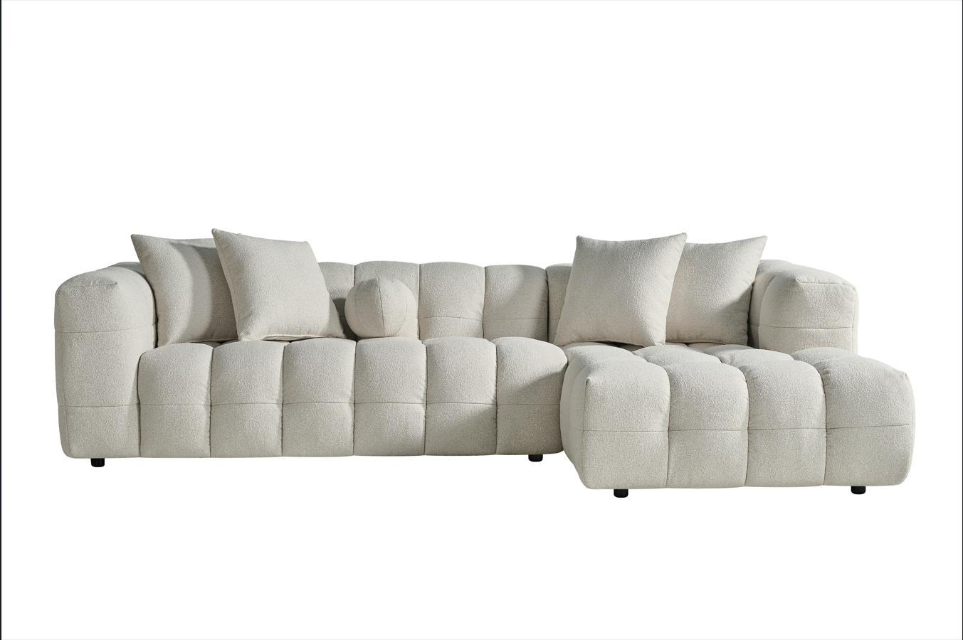 L-1176 SALON CORNER WHITE RIGHT